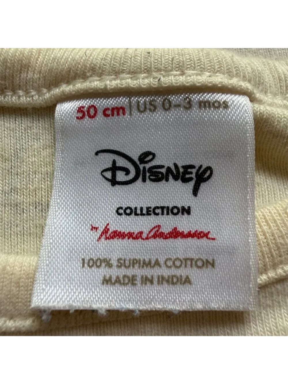 Hanna Andersson Disney Infant 0-3 Months Beige Supima Cotton Pooh Sleep Gown